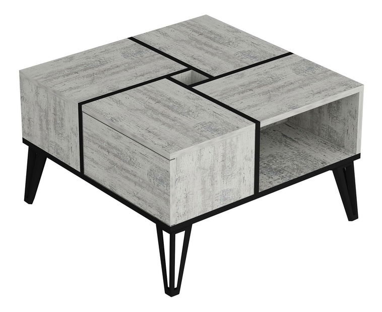 Konferenční stolek Bunuto (bílá + černá)