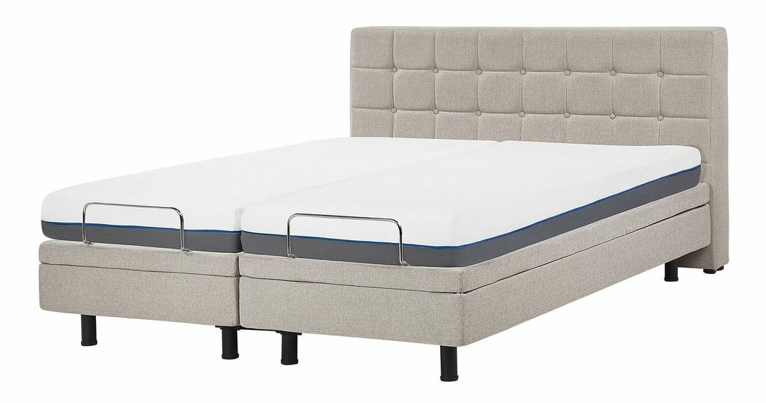 Manželská postel 180 cm DUCHE (béžová)