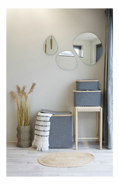 Prádelní koš Nvaravia 1 (tmavě šedá)