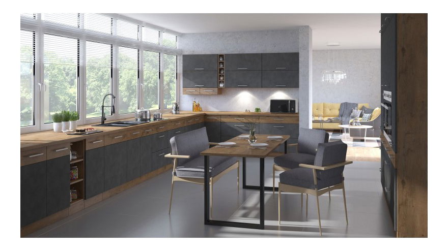 Jídelní stůl Impie 185x67 (dub lancelot)