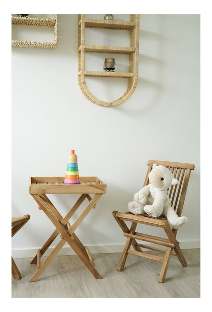 Dětská zahradní židle Tvevania 2 (přírodní)