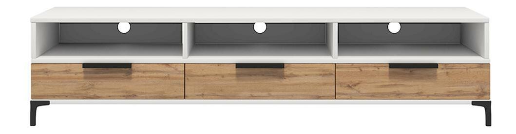 TV skříňka/stolek Ricko (bílá + dub wotan)