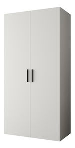 Šatní skříň 100 cm Borry 1 (bílá + černá)