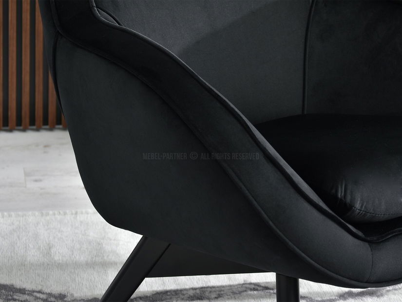 Designové křeslo Merch (černá + bílá)