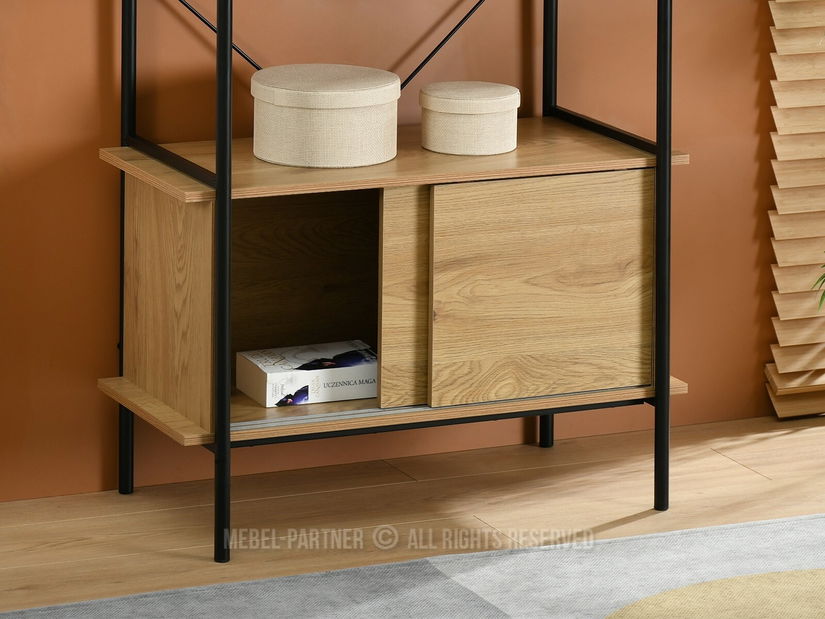 Regál Almasa A2 (dub + černá)