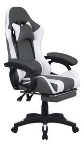 Kancelářské křeslo Juventa (s RGB LED osvícením) (černá + bílá)