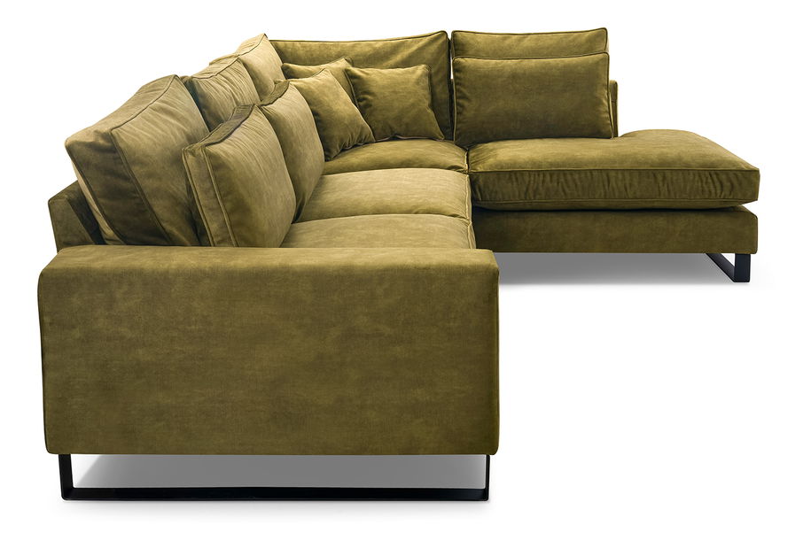 Rohová sedací souprava Callaro (žlutá) (P)