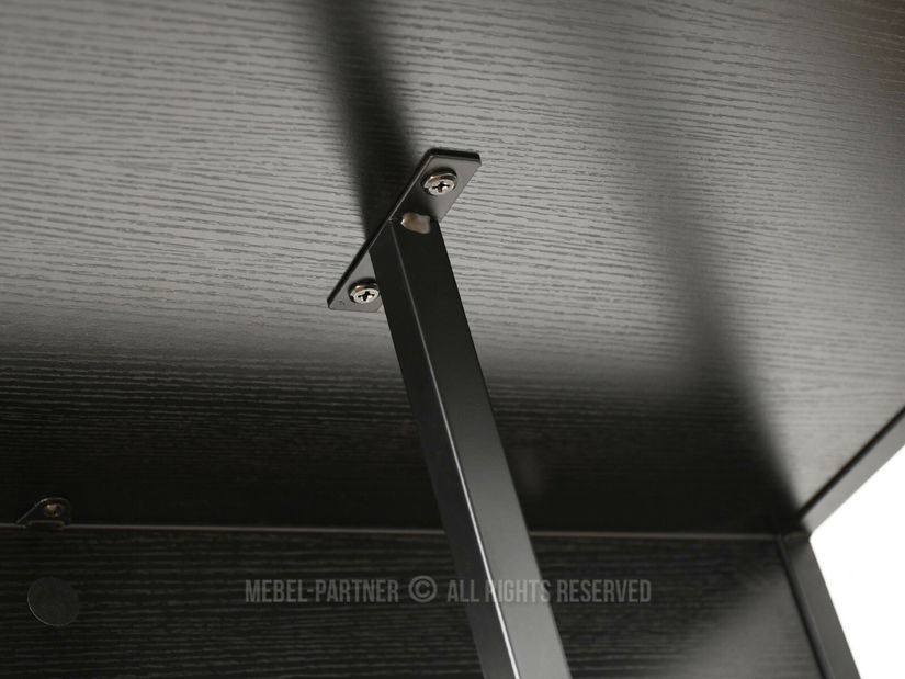 Barový set Everet (černé dřevo + černá) (pro 2 osoby)