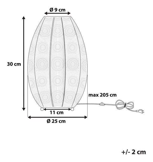 Stolní lampa Manor (stříbrná)