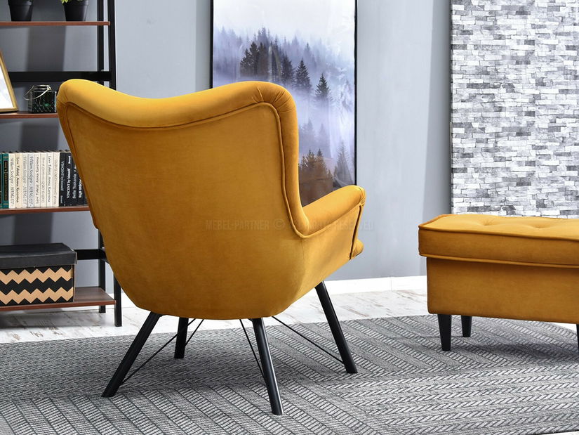 Relaxační křeslo Dawntawn (medová + černá)