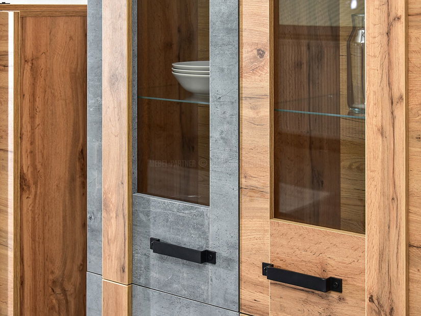 Obývací stěna Suspendera SH03 (dub + černá)