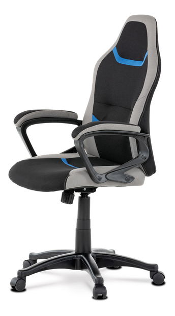 Kancelářská/herní židle Leira-L611-BLUE (černá + šedá + modrá)