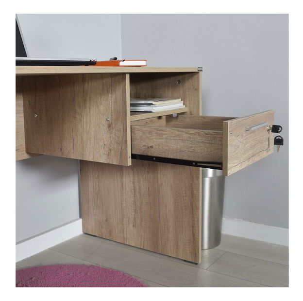 PC stolek Calliope 2 (ořech světlý)