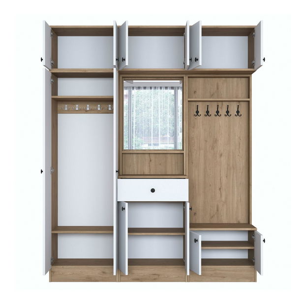 Předsíň Emily 2 (bílá + ořech)