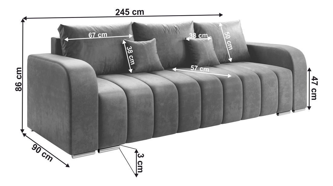 Rozkládací pohovka Potrina (monolith 85) 
