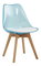 Jídelní židle Bralla 2 (transparentní + modrá + buk + bílá)