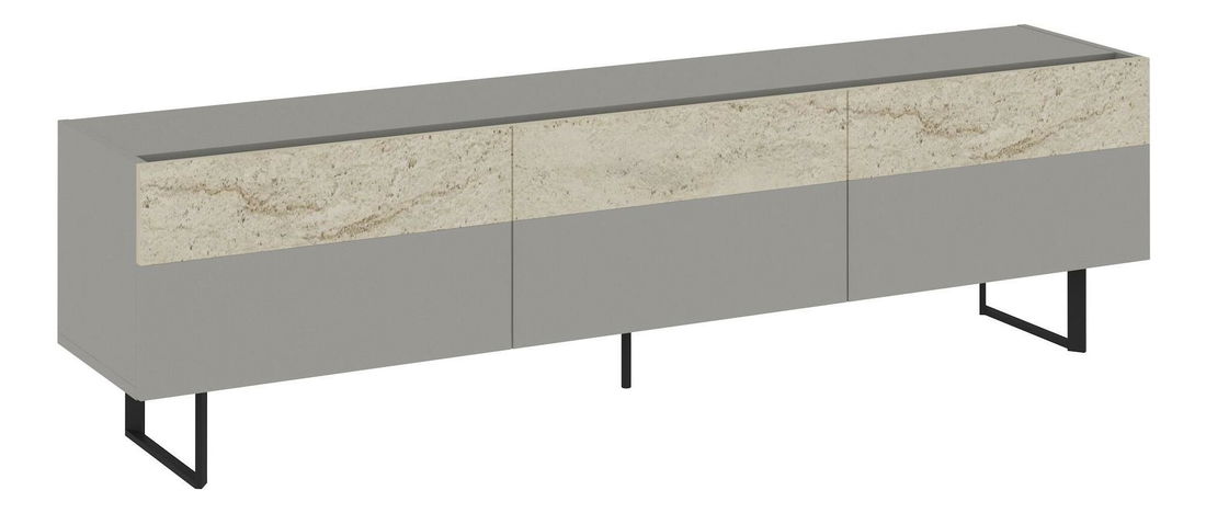 TV stolek/skříňka Sajn (šedý travertin)