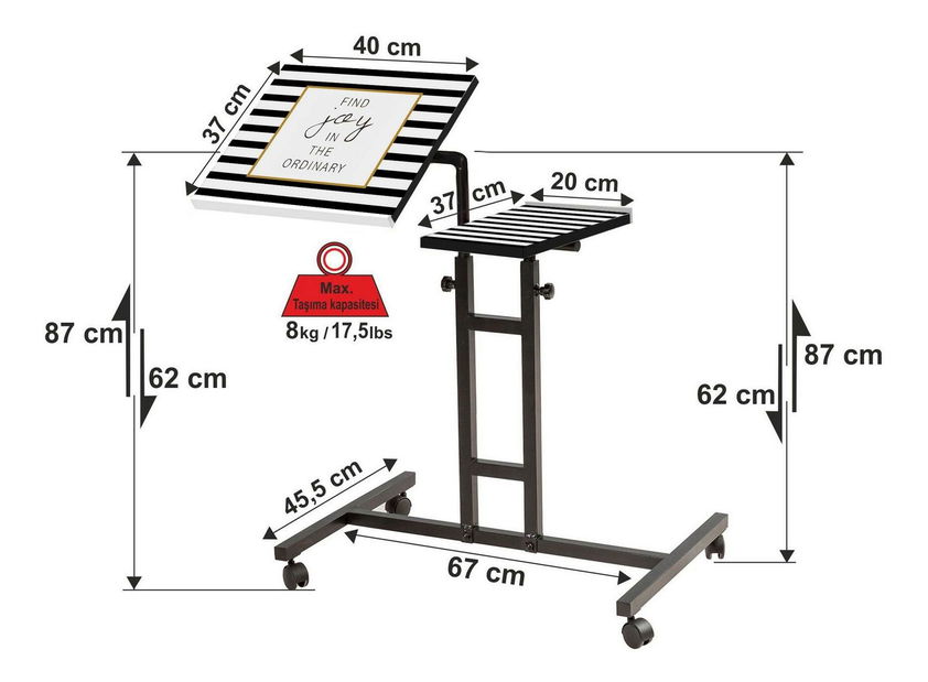 Stojan na notebook Pobenu 8 (bílá + černá)