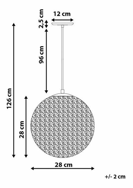 Závěsná lampa Tura (zlatá)
