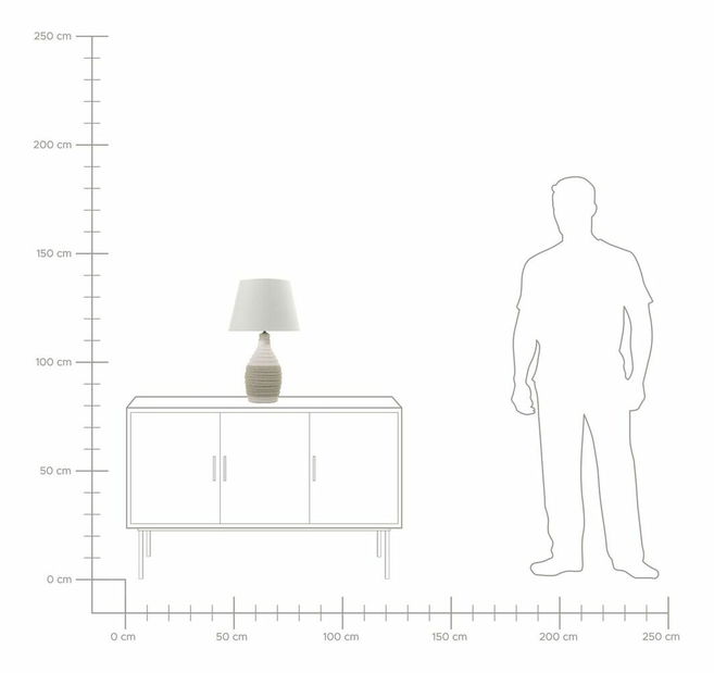 Stolní lampa Teros (světle béžová)