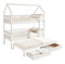 Dětská patrová postel s přistýlkou 90 cm Virtuoso (bílá) (s roštem) (s úl. prostorem)