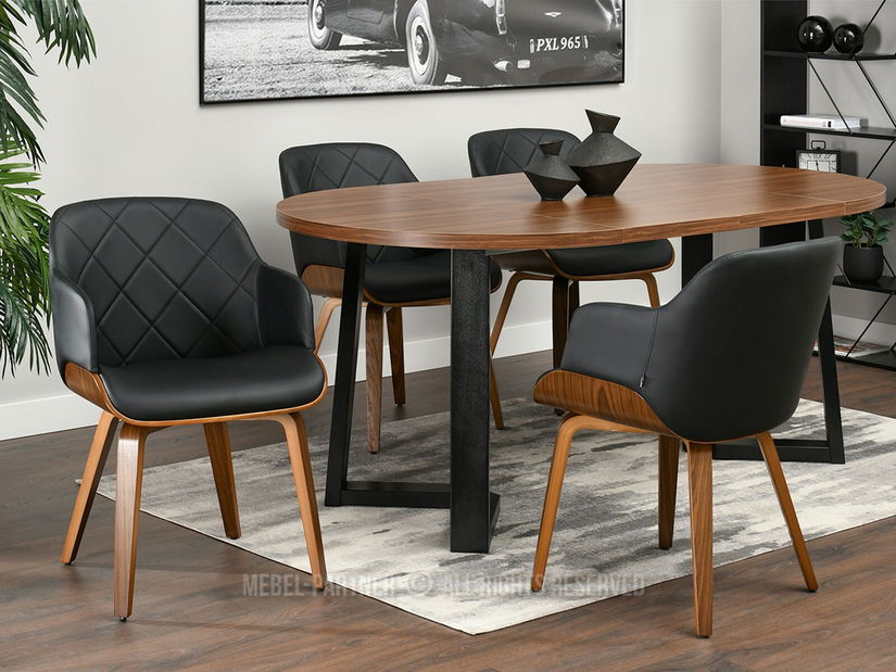 Židle Sorien K (černá + ořech)