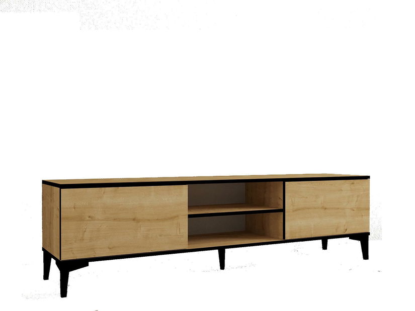 TV stolek/skříňka Sumapi (dub safírový + černá)