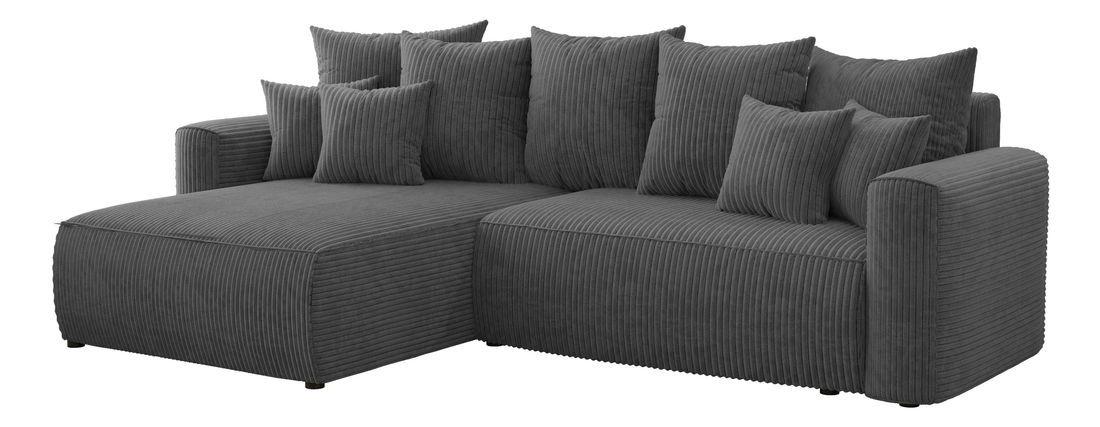 Rohová sedačka Baria (L) (tmavě šedá)