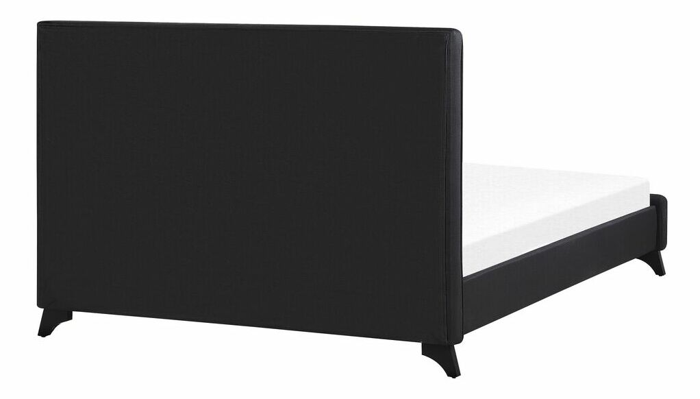 Manželská postel 140 cm AMBRE (s roštem) (černá)