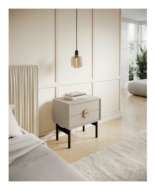 Noční stolek Stellia S3 (sivobéžová)