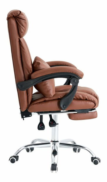 Kancelářské křeslo s podnoží CARTON (hnědá) *výprodej