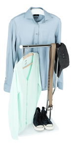 Věšák Estrella (bílá + chrom)