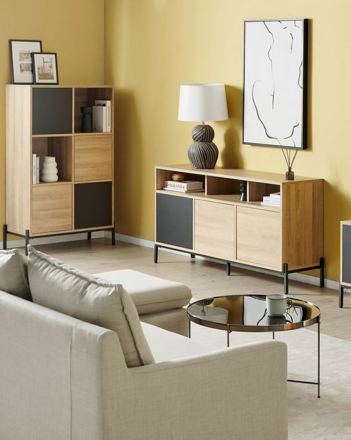 Regál Moiza (světlé dřevo)