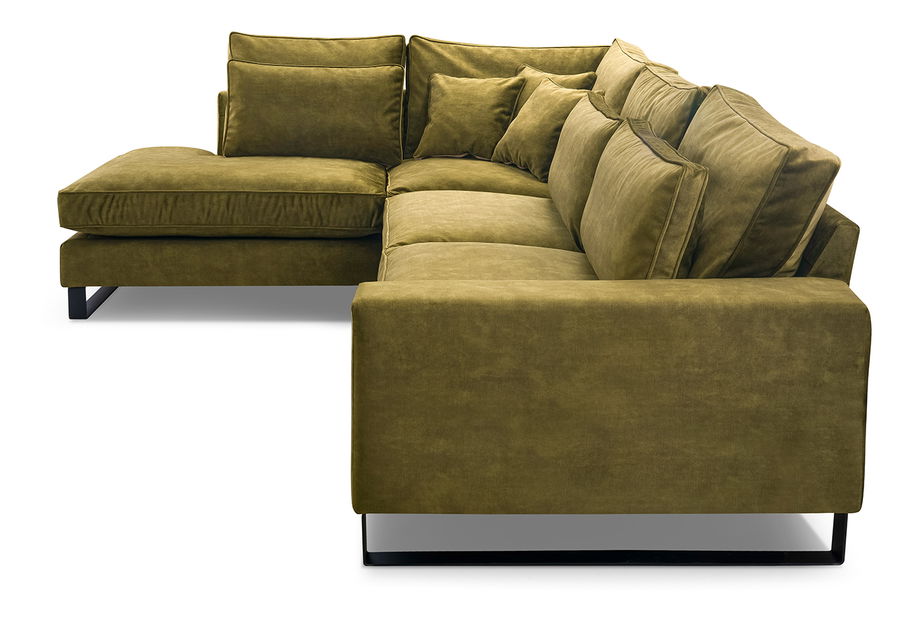 Rohová sedací souprava Callaro (žlutá) (L)