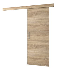 Posuvné dveře 90 cm Sharlene I (dub sonoma + dub sonoma + stříbrná)