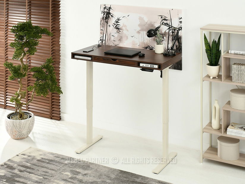 PC stolek Osto 120 (ořech + krémová)