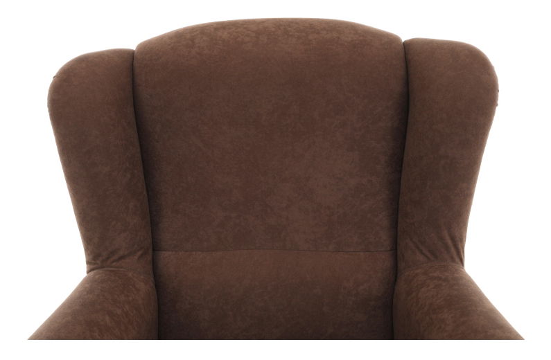 Křeslo ušák s taburetem Aevo hnědá