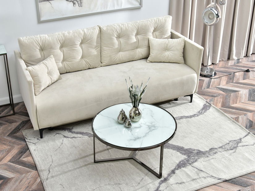 Konferenční stolek Natol (bílá + nikl)