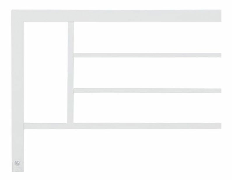 Manželská postel 180 cm CONNET (s roštem) (bílá)