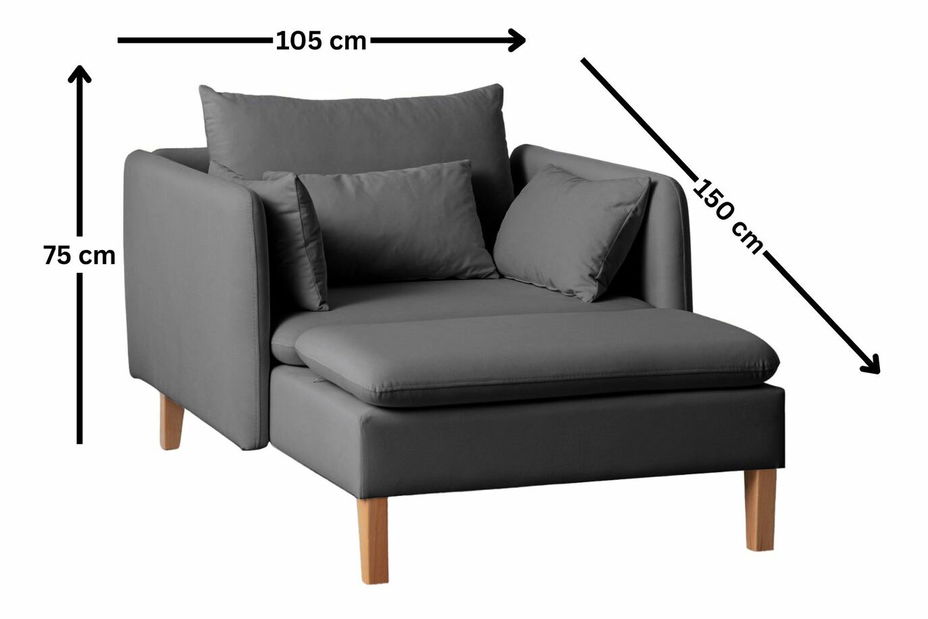 Křeslo Clasna (antracit)