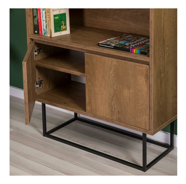 Souprava nábytku do obývacího pokoje Laxi 13 (ořech + černá)