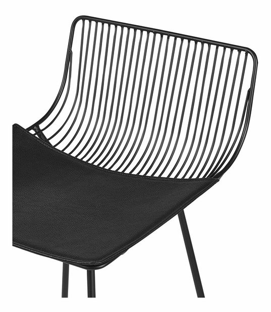 Set 2 ks barových židlí Fidelia (černá)