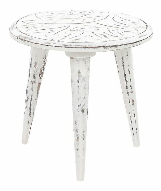 Set 2 ks příručních stolků Chaza (bílá)