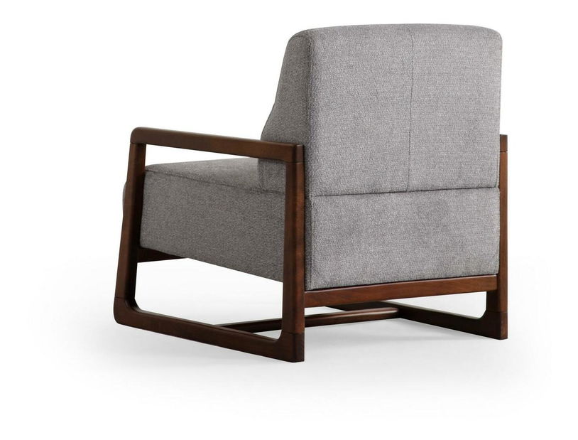 Křeslo Atonetta (světle šedá + ořech)