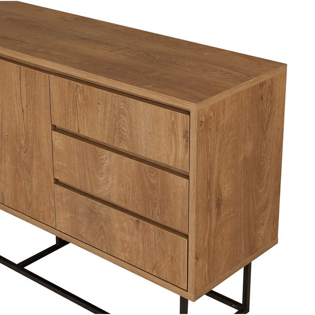 Sada nábytku do obývacího pokoje Laxi 6 (ořech + černá)