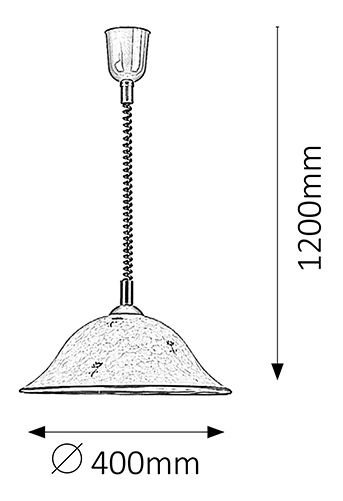 Závěsné svítidlo Art Flower 1956 (rýžové kamenné sklo + bronzová)
