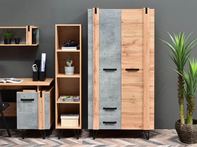 Obývací stěna Subrayado 04 (dub + černá)