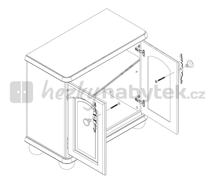 Skříňka BRW BAWARIA DKOM 2D