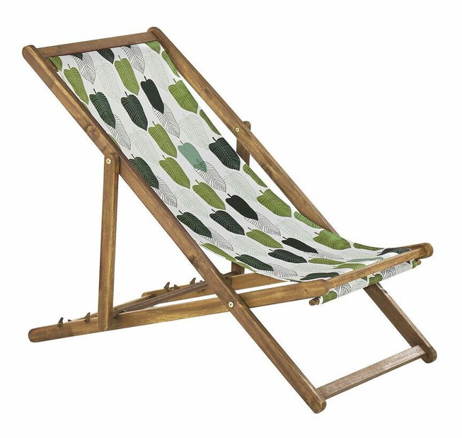 Set 2 ks zahradních lehátek s náhradními potahy Antio (bílá + zelená)