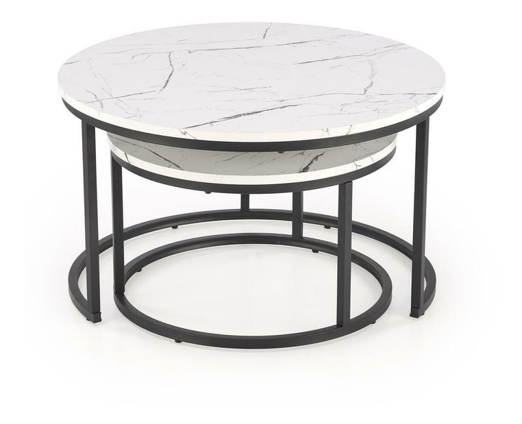 Set 2 ks. konferenčních stolků Jacarta (bílá + černá)